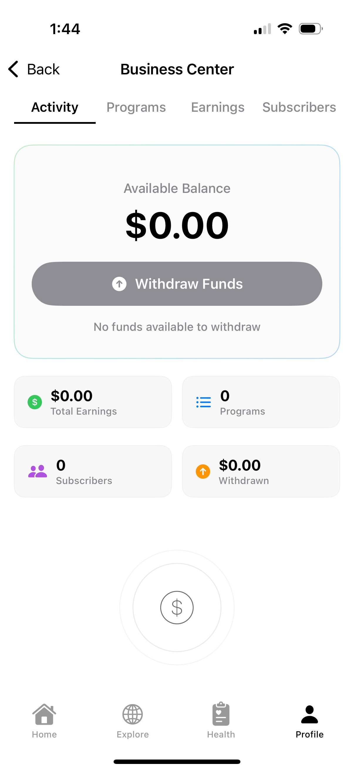 ROID Business Center — track earnings, analytics, and subscriber growth